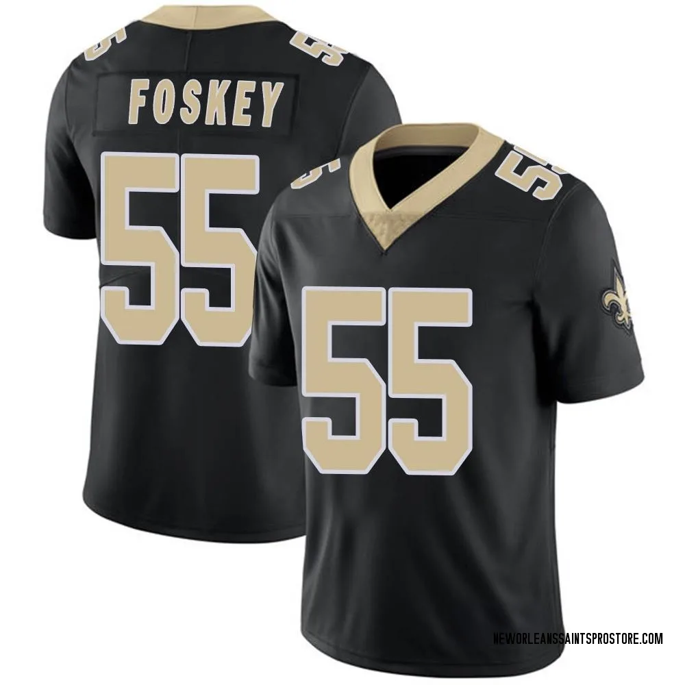 "Youth Limited Isaiah Foskey New Orleans Saints Black Team Color Vapor Untouchable Jersey"